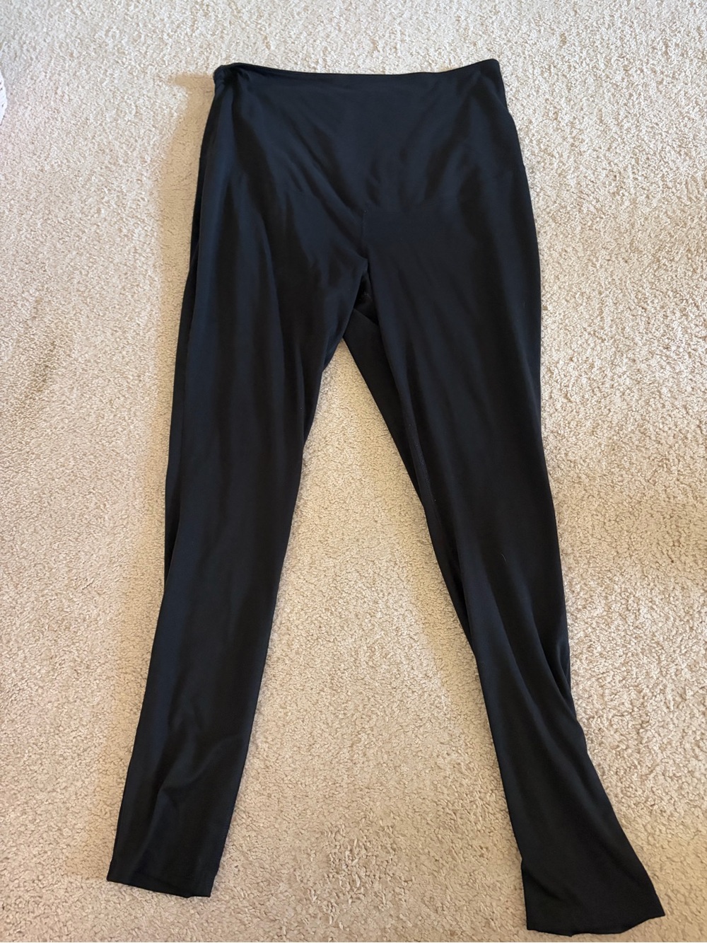 Black Stretch Leggings - Women's Maternity Comfortable Everyday Pants